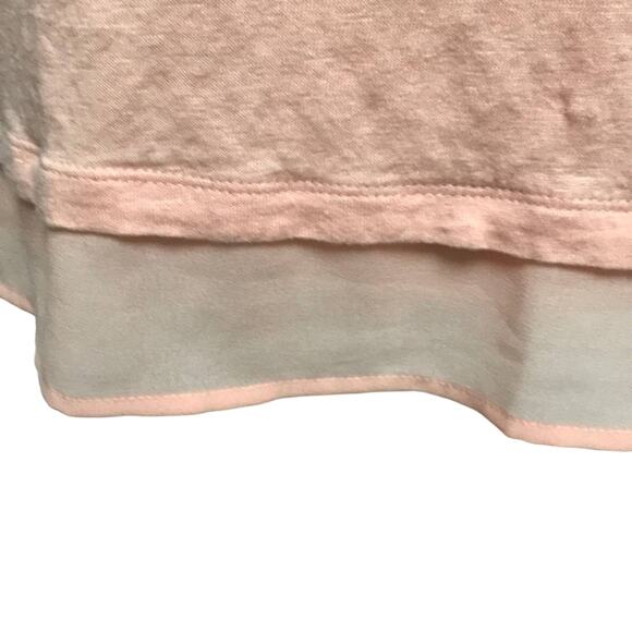 Sanctuary Nora Tiered Hem Linen Sleeveless Shirt Tee Peach Ruched Small - Picture 4 of 7